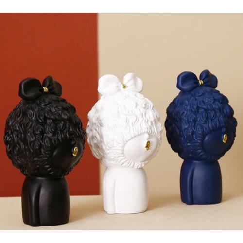 Nordic Girls Statue Fairy Sculpture Home Table Figurines Craft Bedroom Decor