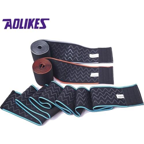 AOLIKES 2 Pcs 150*8 CM Sports Wrapped Compression Protective Knee Bandages Elastic WeightLifting Fitness Prevent Knee Sprain