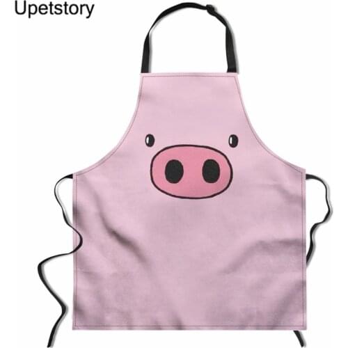 Upetstory Cute Pig Kitchen Restaurant Gardening Coffee Shop Waist Apron Anti-Oil Cafe Server Waiter Waitress Apron for Adults