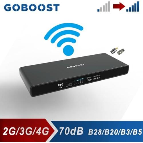 GOBOOST GSM 2G 3G 850 Mobile Phone Signal Repeater LTE FDD 1800 700 800 MHz Cellular Amplifier B28 B20 Booster 2020 New