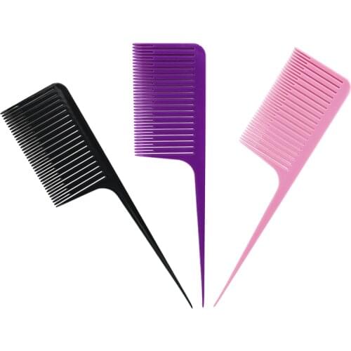 1 Pcs Hair Salon Dye Comb Tail Comb Hair Styling Tool Black Hair Comb Highlight Weave Hairdressing Comb