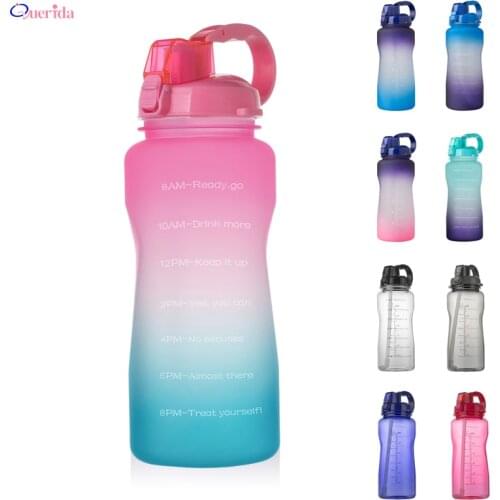 2L Health Tritan Material Water Bottle Portable Large Capacity Outdoor Sports Straw Cup Drinking With Straw Handle Kettle