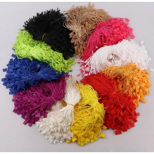 300pcs/lot Clothes SquareTag Rope11 colors Cords Polyester Ganging Tablets For Garment Bag Tags Cards DIY Clothing Accessories