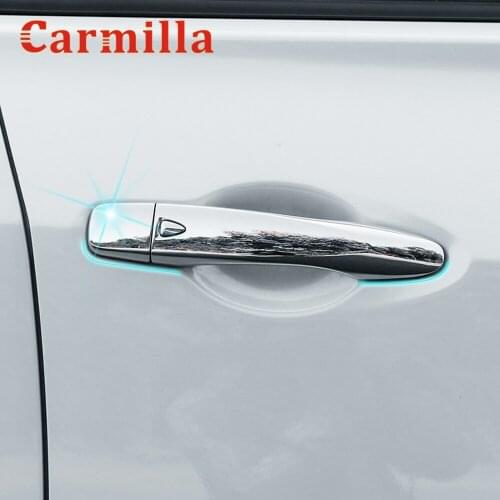 4Pcs/Set ABS Chrome Car Door Handle Protection Cover for Nissan Kicks 2017 - 2021 Car Styling Doors Protection Covers Trim