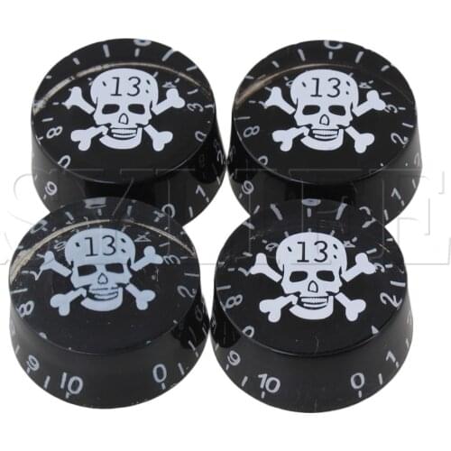 4 x Guitar Speed Knobs w/ SKULL & CROSSBONES LOGO