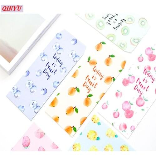 5Pcs Fruit series paper envelope Greeting card storage For Retro Postcard Invitation Card Small Gift Letter festival supplies 5z