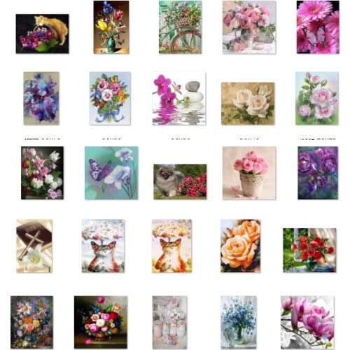 A34291 Vase oil painting cross stitch kit people 18ct 14ct 11ct count canvas stitches embroidery DIY handmade needlework