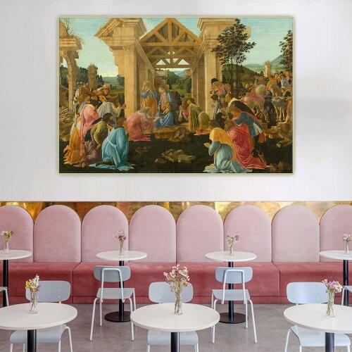 Citon Sandro Botticelli《The Adoration of the Magi》Canvas Art Oil Painting Artwork Picture Wall Background Decor Home Decoration