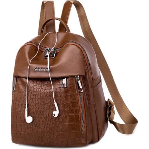 Elunico Womens Brown Backpacks