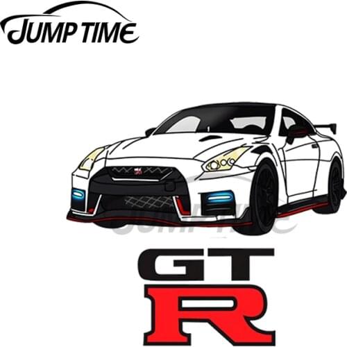 JumpTime 13 x 6.6cm For R35 GTR Personality Waterproof JDM Japanese Car Stickers Occlusion Scratch Car Door Protector Decal