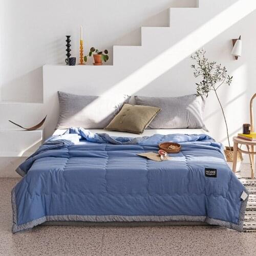 Summer Quilt Bedding Sheet Newborn Comforter Plaid Bed Covers and Bedspreads Student Blankets