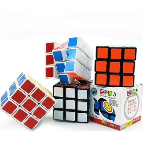 Shengshou Black / White 3x3 Magic Cube 57mm Black / White Base with Matte Sticker Speed Puzzle Cubo Magico Toys for Children 3x3