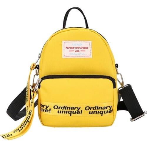 New Korean Style Letter Print Mini Backpack Cute Students Shoulder Bags Child Very Small Backpack Chic Messenger Crossbody Bags