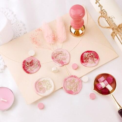 Lacquer wax seal set blessing words sealing wax copper head wedding commemorative hand account gift box seal decoration