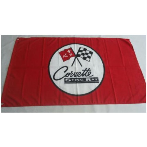 NEW car racing flag banner flags 3x5FT for Red corvette Flag free shipping
