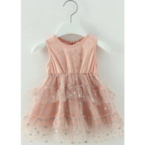 Newborn baby girls clothes cotton lace sequined princess style baby baptism dress infant christening ball gown 0-3Y 2 Color