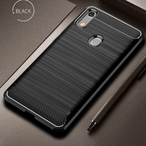 For Honor 8A Case Carbon fiber Cover Shockproof Phone Case For Huawei Honor 8A 8 A Cover Full Protection Bumper Flex Shell