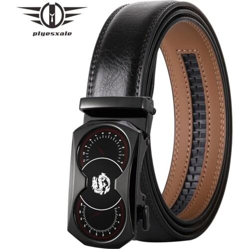 Zinc Alloy Automatic Buckle Male Belt Brown Blue Black White Gray Genuine Leather Belts for Men 2021 New Fashion Mens Belts B512