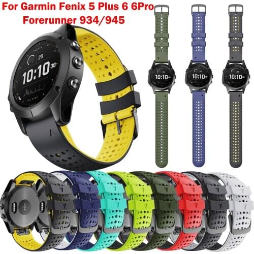 22mm Sport Silicone Watchband Wrist Strap for Garmin Fenix 6 6 Pro Fenix 5 Forerunner 935 945 EasyFit Quick Release Wirstband