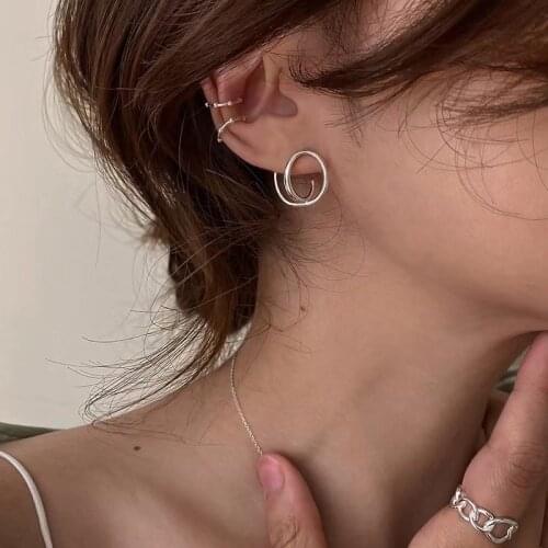 Earrings for Women Metal Fashion Simple Round Gas Earrings Jewelry Accessories Wholesale