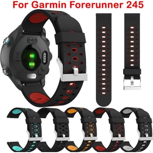 Silicone Smart Watch bands Strap for Garmin Forerunner 245 245M 645 Vivoactive 3 Wrist band Belt Replacement Bracelet Strap 20mm