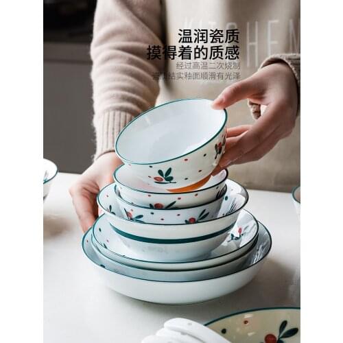Modern Fashion Dinner Plates Ceramic Creative Cute White Dinner Plates Porcelain Round Vajilla Platos Eating Utensils EI50TZ