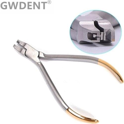 Dental Orthodontic V Stop Loop Bending Forming Plier Instrument Tool with TC Insert 1/3 Goden Holder