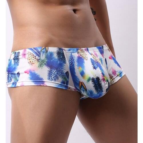 Underwear Mens Sexy Lingerie Low Rise Boxers Underpants Comfortable Breathable Bikini Pouch Soft Male Panties