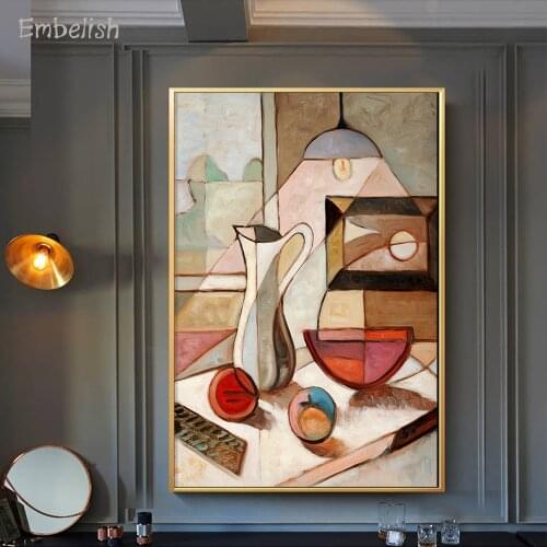 Embelish 1 Pieces Pitcher And Fruits Abstract Still Life Wall Art Pictures For Living Room Modern Home Decor HD Canvas Paintings