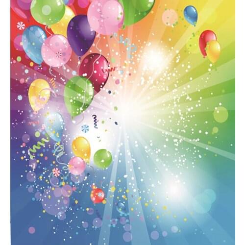 VinylBDS Photography Backdrops Colorful Balloons Fireworks Lighting Kate Background Backdrop