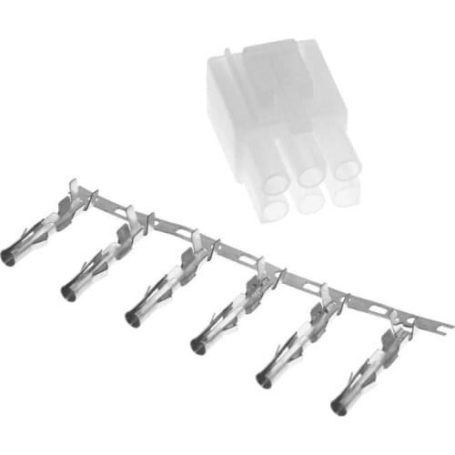 External 6p 6pin Power Supply Cable Plug Connectors for Hytera MD600 MD610 TM800 for Kenwood Yaesu Icom Radio Walkie Talkie