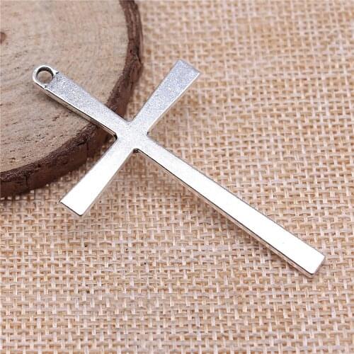 WYSIWYG 4pcs 60x36mm Cross Charms For Jewelry Making Cross Pendant Big Charm Big Cross Pendant Charm