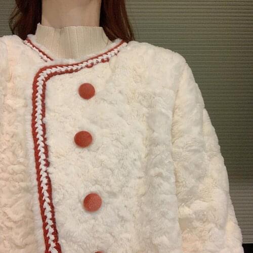 Jacket Women Faux Fur Coat Autumn And Winter Lamb Wool Coat Womens Short Coat Loose Veste Femme