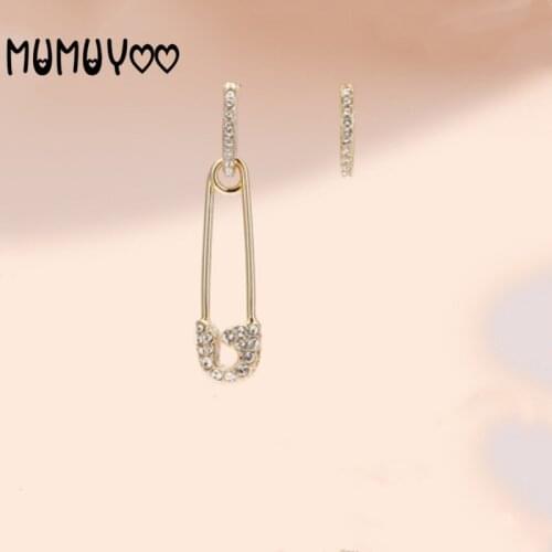 2020 New High Quality SWA Fashion Charm All-Match Golden Paperclip Pin Women Earrings For Girlfriend Selected Gifts Jewelry