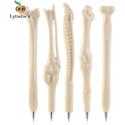 1 Pieces Lytwtws Creative Ballpoint Pen Human Bones Funny School Office Supplies Novelty Kids Gift Reward cute kawaii Refill