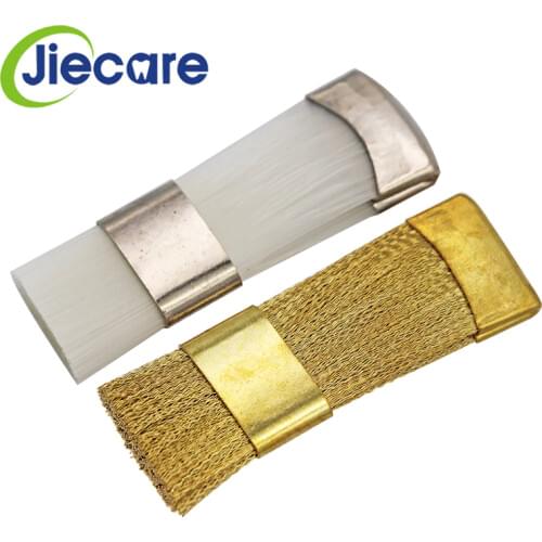 1 PC Dental Material Copper Flat Brush For Clean Burs Copper Brush/ White Nylon Brush For Choose