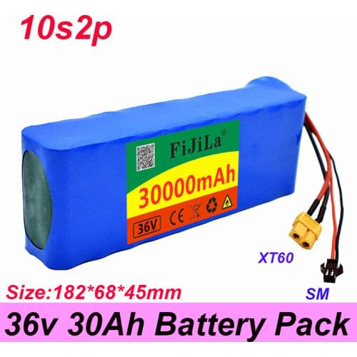 36V 30Ah 10S2P 18650 Rechargeable battery pack 30000mAh,modified Bicycles,electric vehicle 42V Electric bicycle Scooter mot