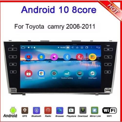 2din Android 9.0 car dvd player for Camry 40 6 XV 50 2006 - 2011 car multimedia gps navi bluetooth autoradio wifi USB DSP