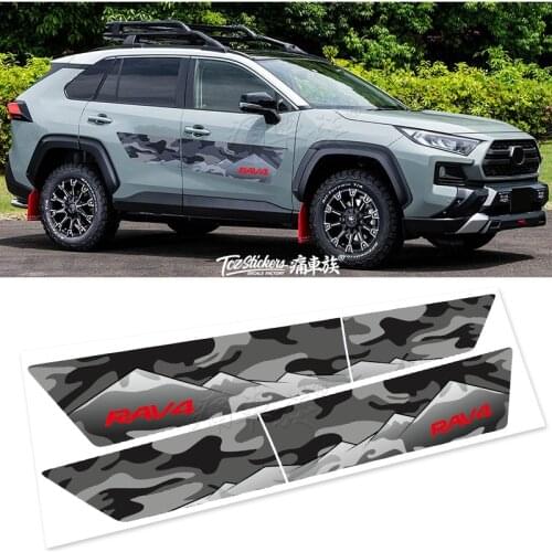 Car Sticker For Toyota New RAV4 2019-2020 Body Exterior Decoration Sticker RAV4 Color Strip Stickers On Both Sides Of Door