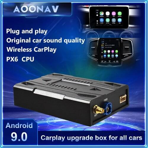 PX6 Android 9.0 car radio for Volvo Benz Wireless CarPlay Upgrade box Adapter multimedia player GPS navigator