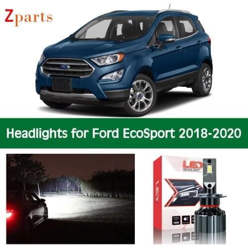 Car Lamps For Ford EcoSport 2018 2019 2020 LED Headlight Low Beam High Beam Super Bright Auto Bulbs Lighting Light Lamp Parts