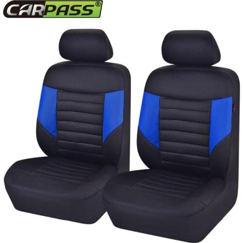 Car-pass 3D Front Two Car Seat Covers Fit Most Standard Car Styling Car Seat Protector Automobiles Black Beige Red Blue Winter