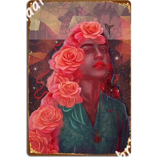 Flower Spell Metal Signs Club Home Design Mural Painting Metal Posters