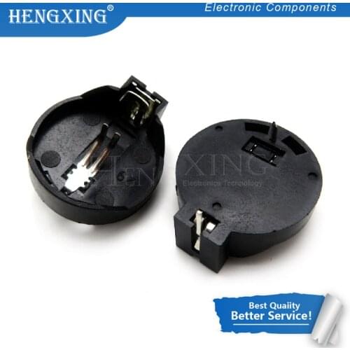 10pcs/lot Black Round Button Battery Holder Case for CR2032 2016 2025 In Stock