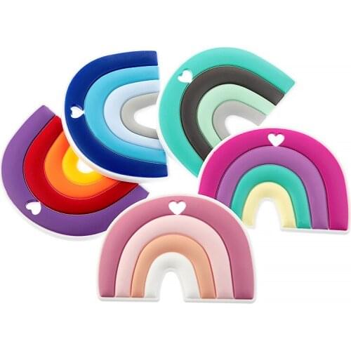 TYRY.HU Rainbow BPA-Free Baby Fidget Toys Dummy Pacifier Clip Nipple For Teeth Babys Health Nursing Silicone Teether