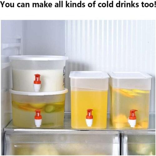 3.5L Water Tank/Bucket With Faucet Cold brewed fruit tea cold drink beer Container Ice Water Bucket PP material Party Supply