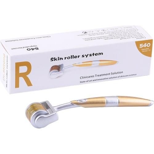 540 Micro Titanium Needle Derma Roller for Face Essence Absorb Skin Care Hair Loss Treatment Mezoroller Facial Microneedling