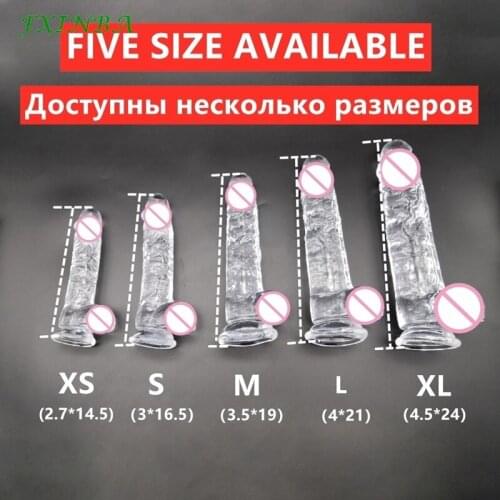 FXINBA 14-24cm Realistic Jelly Dildo Large Fake Penis Suction Cup Huge Dildo Anal Butt Plug Anal Sex Toys For Woman Masturbation