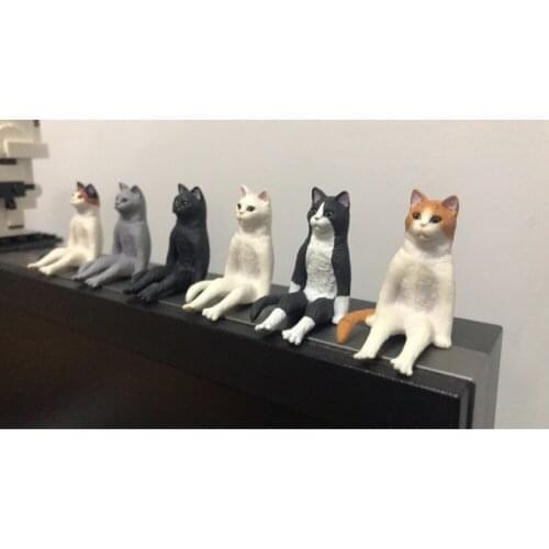 Pvc figure sitting cats model toy 6pcs/set