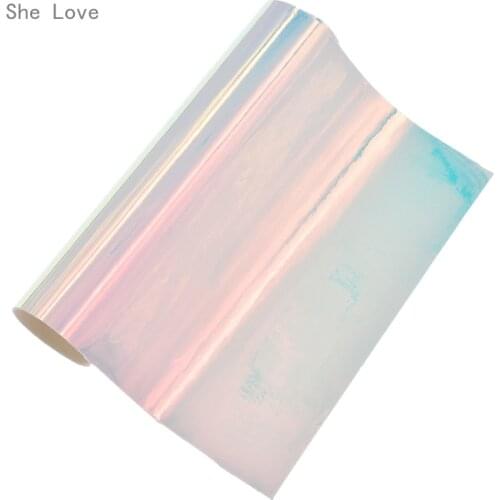 Chzimade A5 Faux Leather DIY Holographic Fabric For Handbags Garments DIY Material Craft Making Accessories